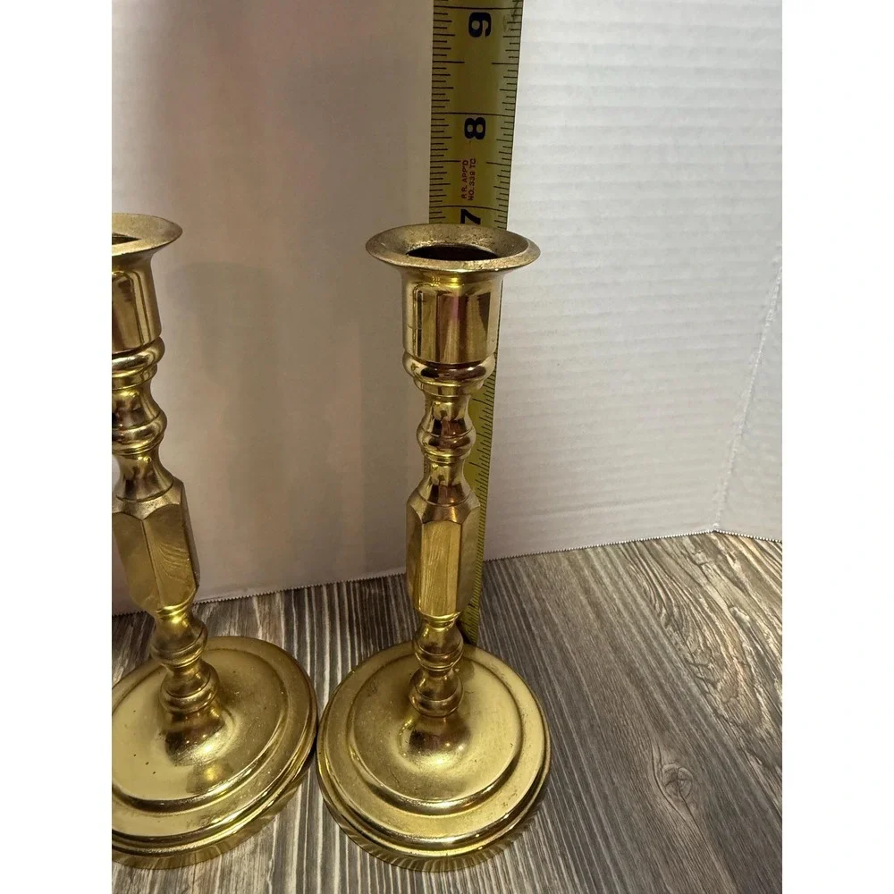 Baldwin Vintage Pair Brass Candlesticks 7 1/4
